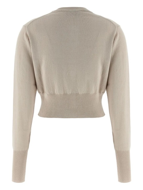 Vivienne Westwood embroidered-logo crop-length cardigan - Neutrals - zdjęcie produktu nr 2