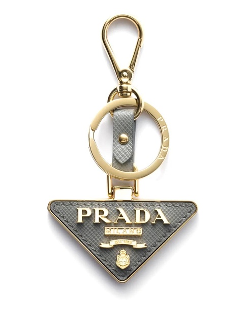 Prada triangle-logo keychain - Gold - zdjęcie produktu nr 1