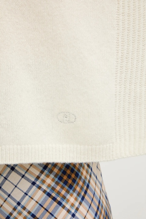 Liu Jo sweter wełniany damski kolor beżowy MF5060 MS009 - zdjęcie produktu nr 2