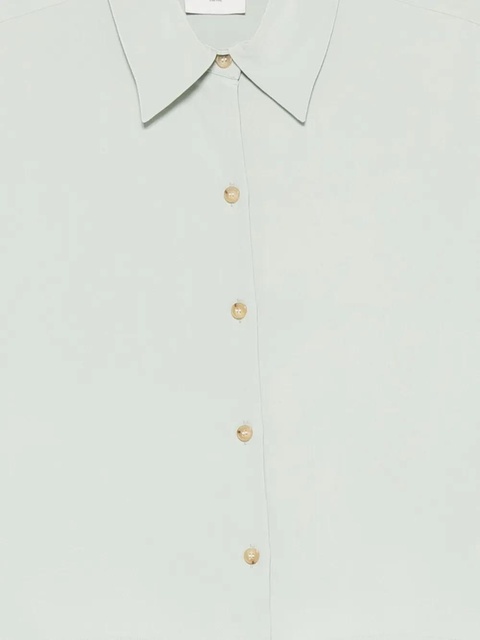 Alysi button-front silk blouse - Green - zdjęcie produktu nr 2