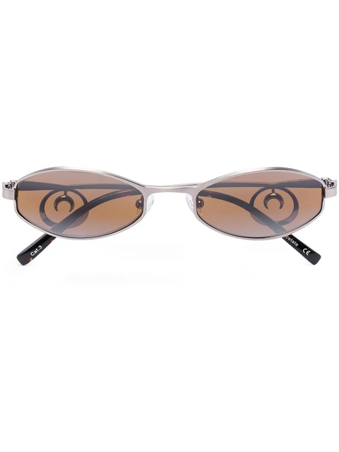 Marine Serre x Vuarnet Swirl oval-frame sunglasses - Brown - zdjęcie produktu nr 1