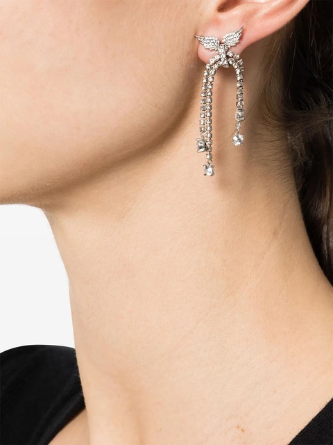Zadig&Voltaire crystal-embellished drop earrings - Silver - zdjęcie produktu nr 1
