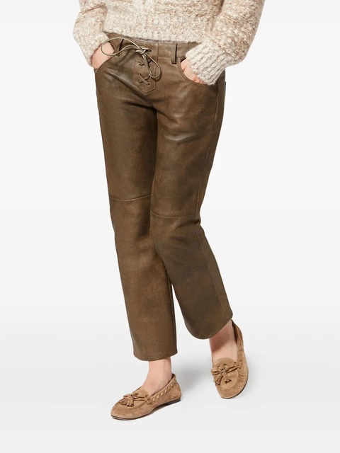 ISABEL MARANT Vanel lace-up trousers - Green - zdjęcie produktu nr 2