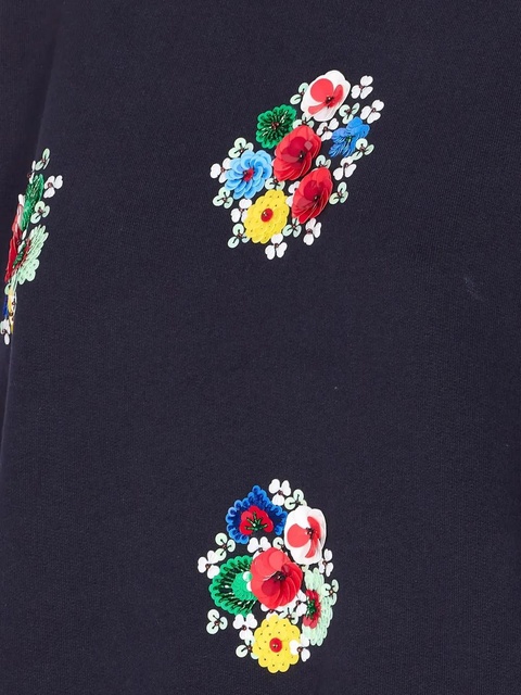 Essentiel Antwerp sequin-floral sweatshirt - Blue - zdjęcie produktu nr 2