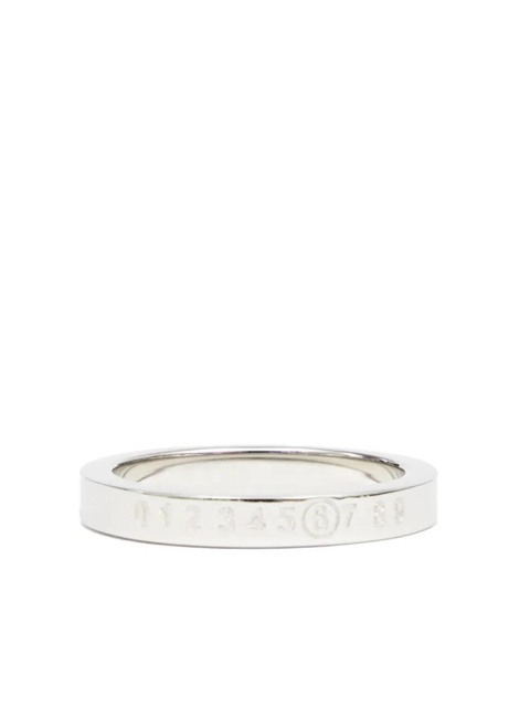 MM6 Maison Margiela Numeric engraved polished ring - Silver - zdjęcie produktu nr 2