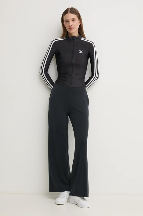 adidas Originals bluza 3S SLIM TT damska kolor czarny wzorzysta JD5025 - zdjęcie produktu nr 2