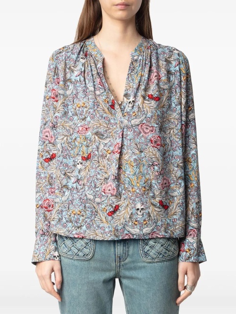 Zadig&Voltaire Tink floral-print blouse - Blue - zdjęcie produktu nr 1