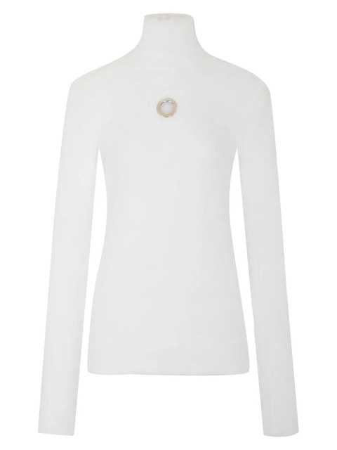 Rabanne key-detail long-sleeves top - White - zdjęcie produktu nr 1