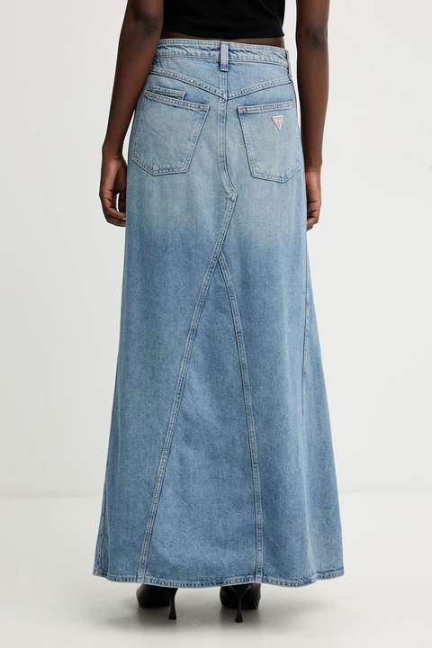 Guess spódnica SIENNA kolor niebieski maxi rozkloszowana W5BD88 D0742 - zdjęcie produktu nr 2