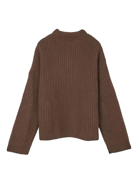 Cecilie Bahnsen cable-knit ribbed sweater - Brown - zdjęcie produktu nr 2