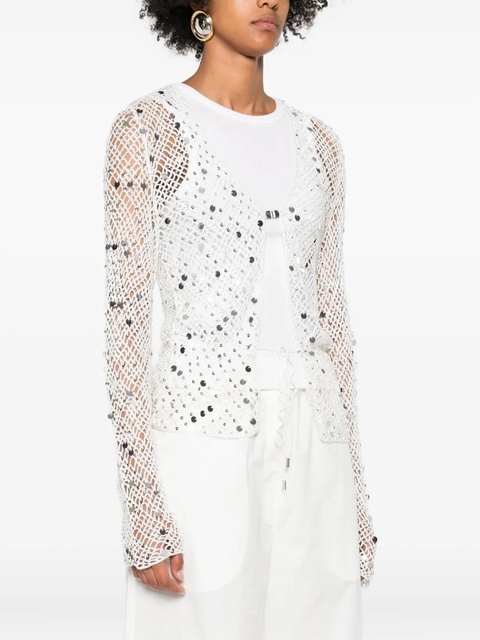 Paris Georgia Vera sequin-embellished top - Neutrals - zdjęcie produktu nr 2