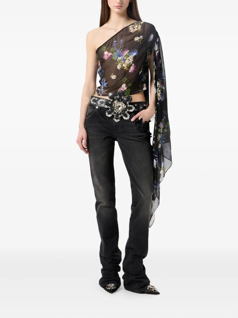 Blumarine butterfly-embellished flared jeans - Black - zdjęcie produktu nr 2