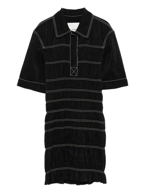 Nanushka smocked-detail dress - Black - zdjęcie produktu nr 1