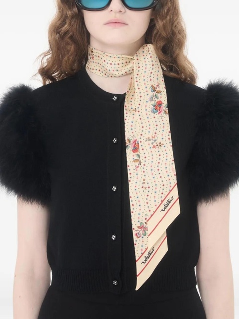 Valentino Garavani floral silk scarf - Neutrals - zdjęcie produktu nr 1