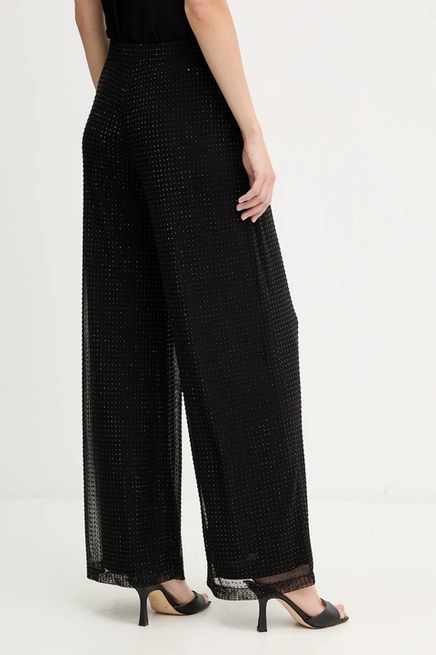 Marella spodnie damskie kolor czarny szerokie high waist 2523786054200 - zdjęcie produktu nr 2