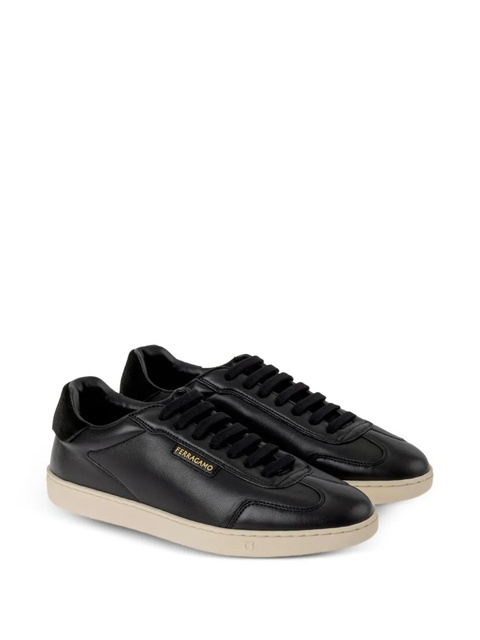 Ferragamo suede-panel leather sneakers - Black - zdjęcie produktu nr 2