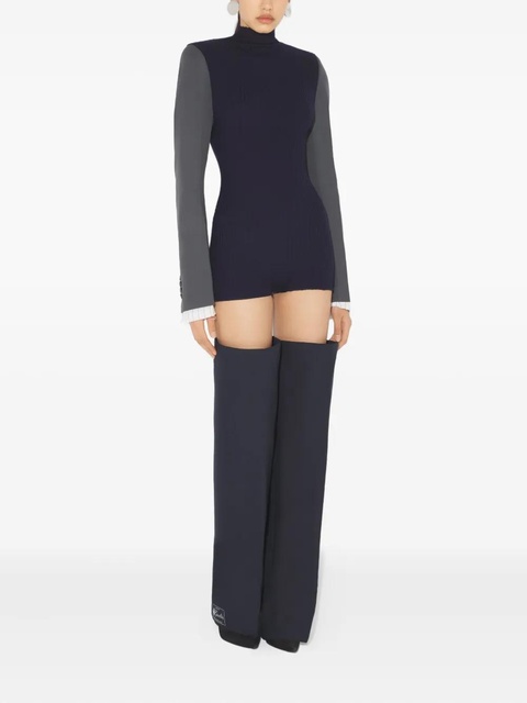 Jean Paul Gaultier ribbed long-sleeve bodysuit - Blue - zdjęcie produktu nr 2