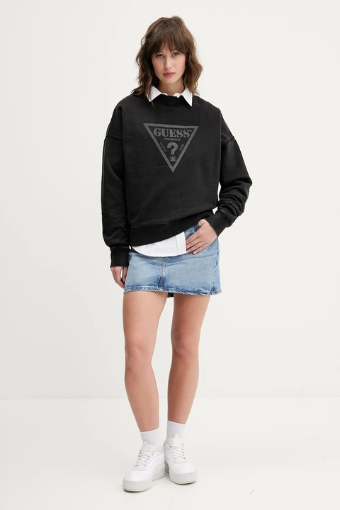 Guess Originals bluza bawełniana damska kolor czarny z nadrukiem W5GQ03 K68I4 - zdjęcie produktu nr 2