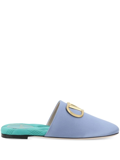 Valentino Garavani logo-plaque mules - Blue - zdjęcie produktu nr 2