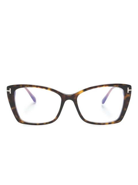 TOM FORD Eyewear tortoise-shell butterfly glasses - Brown - zdjęcie produktu nr 1