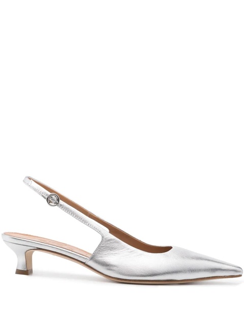 Aeyde Catrina 35mm metallic-leather pumps - Grey - zdjęcie produktu nr 1