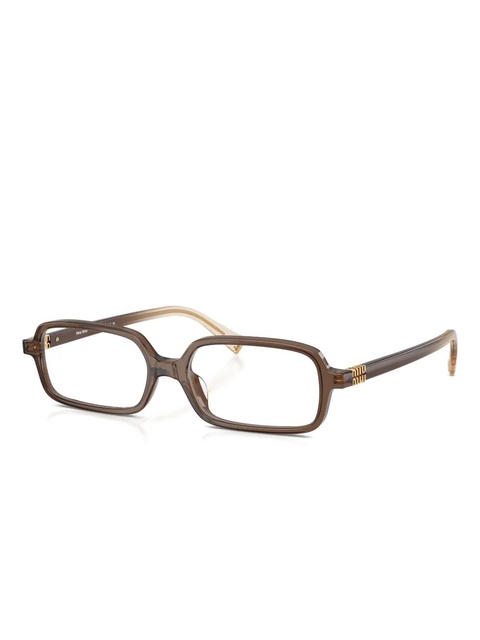 Miu Miu Eyewear rectangle-frame glasses - Brown - zdjęcie produktu nr 2