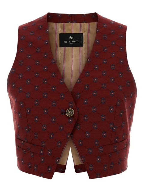 ETRO wool-blend waistcoat - Red - zdjęcie produktu nr 1