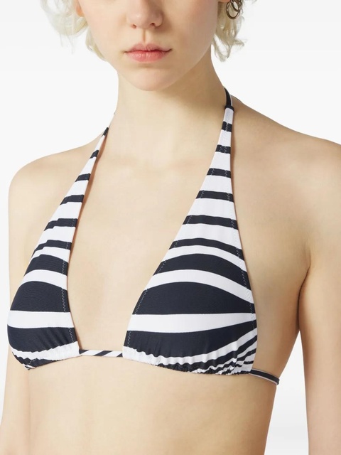 Jean Paul Gaultier striped morphing bikini top - Blue - zdjęcie produktu nr 2