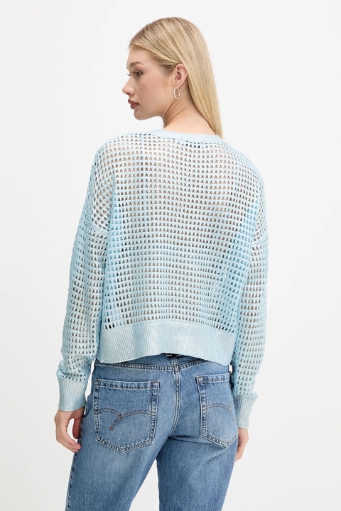 Desigual sweter WHISTLER damski kolor niebieski lekki 25WWJF40 - zdjęcie produktu nr 2
