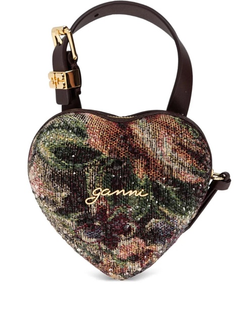 GANNI nano Tapestry tote bag - Brown - zdjęcie produktu nr 1