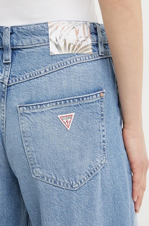 Guess jeansy BELLFLOWER damskie kolor niebieski W5GA82 D5B94 - zdjęcie produktu nr 2