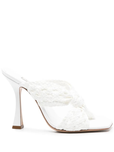 Casadei 100mm Damier Versilia Geraldine mules - White - zdjęcie produktu nr 1