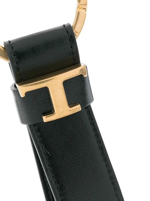 Tod's T-logo leather keychain - Black - zdjęcie produktu nr 2