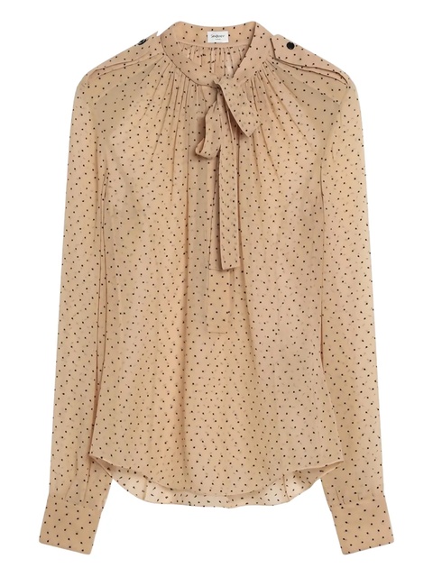 Saint Laurent CAMICIA polka-dot blouse - Neutrals - zdjęcie produktu nr 1