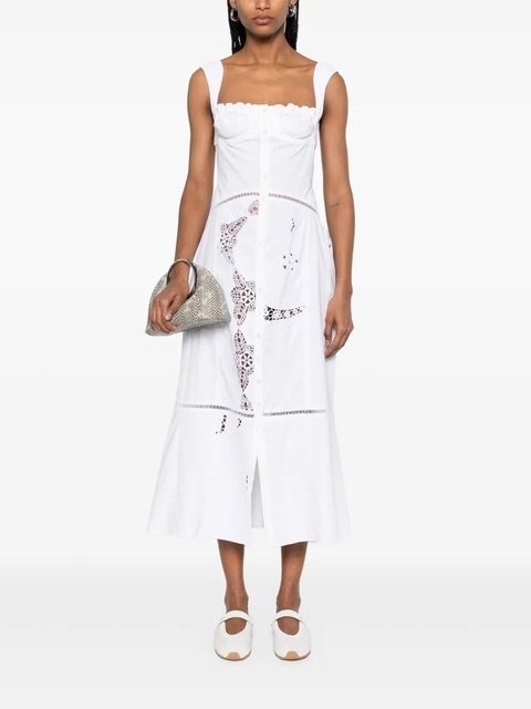 Marine Serre Regenerated midi dress - White - zdjęcie produktu nr 2
