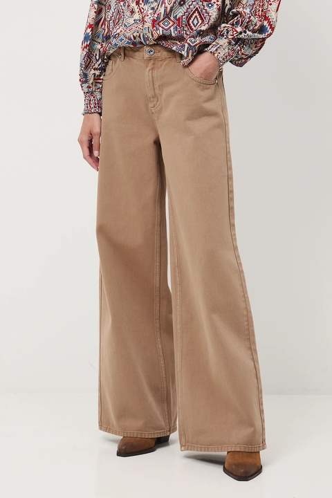 Medicine jeansy bawełniane kolor brązowy - zdjęcie produktu nr 2