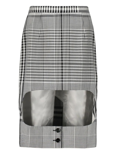 Burberry checked midi skirt - Black - zdjęcie produktu nr 1