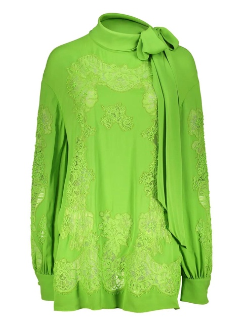 Valentino Garavani pussy-bow blouse - Green - zdjęcie produktu nr 2