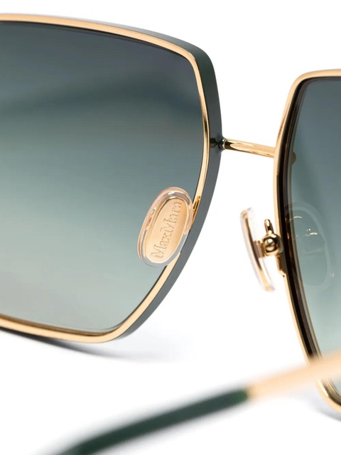 Max Mara Eyewear oversize-frame sunglasses - Green - zdjęcie produktu nr 2