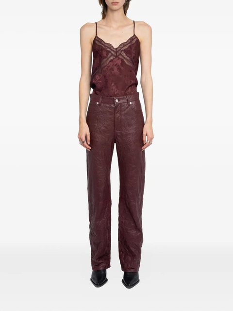 Zadig&Voltaire crumpled leather trousers - Brown - zdjęcie produktu nr 2