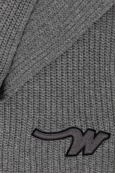 Weekend Max Mara szalik wełniany BARDIES damski kolor szary gładki 2525746035600 - zdjęcie produktu nr 2