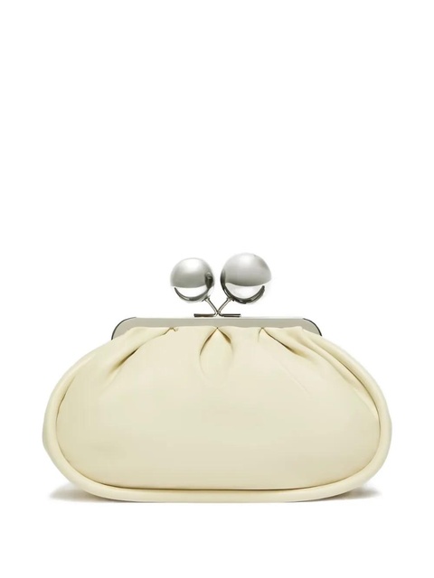 Weekend Max Mara small Milvanew pleated ball-embellished clush bag - Neutrals - zdjęcie produktu nr 1