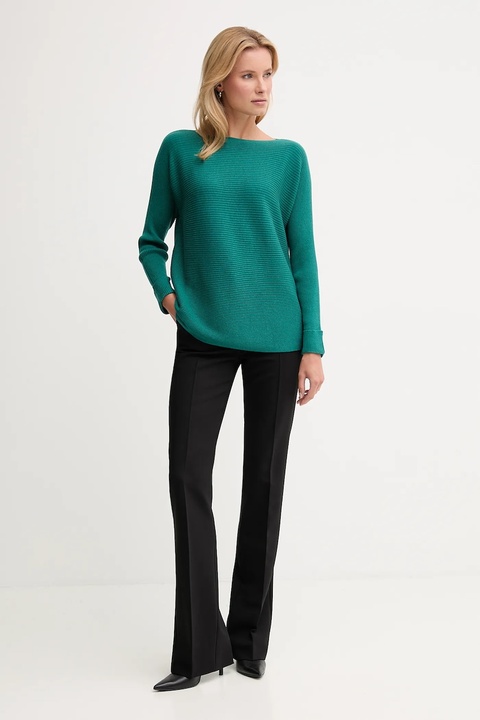 United Colors of Benetton sweter z dodatkiem wełny damski kolor zielony 1Y6SD10CH - zdjęcie produktu nr 1