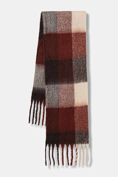 Sisley szalik damski kolor bordowy wzorzysty 6P1AWU02C - zdjęcie produktu nr 2