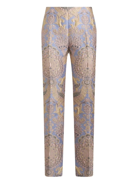 ETRO floral-jacquard trousers - Blue - zdjęcie produktu nr 1