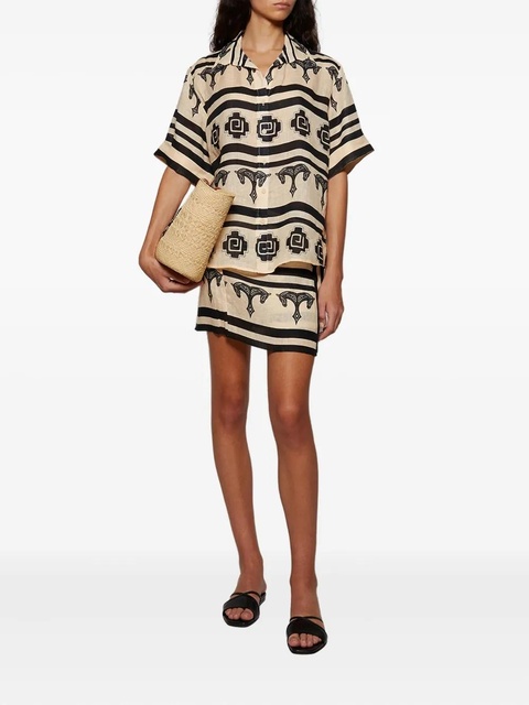 Johanna Ortiz horse-print wrap skirt - Neutrals - zdjęcie produktu nr 2