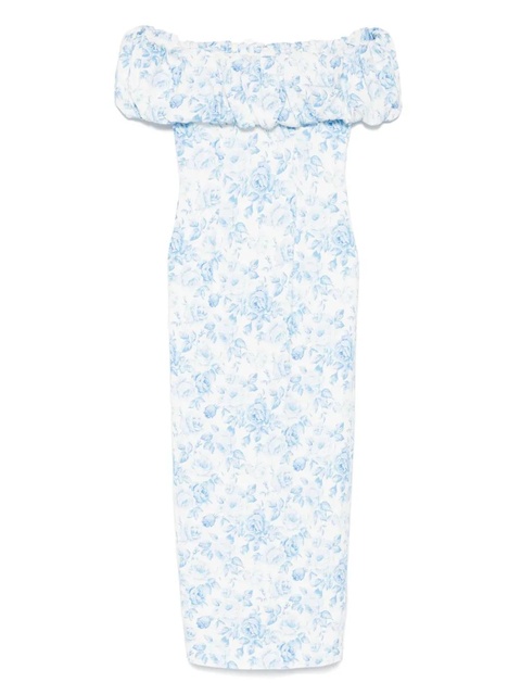 Rowen Rose rose-print maxi dress - Blue - zdjęcie produktu nr 1