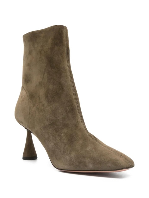 Aquazzura 75mm Amore suede ankle boots - Green - zdjęcie produktu nr 2