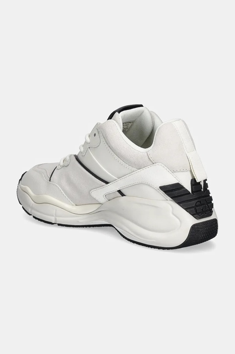 Emporio Armani sneakersy zamszowe kolor biały X3X228 XR227 R043 - zdjęcie produktu nr 1