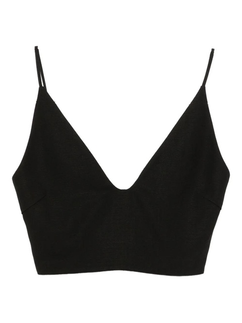 Jil Sander V-neck tank top - Black - zdjęcie produktu nr 1